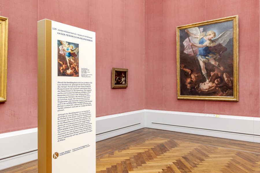 Gemäldegalerie - Giordano: Der Heilige Michael - Stele 125 Jahre KFMV
