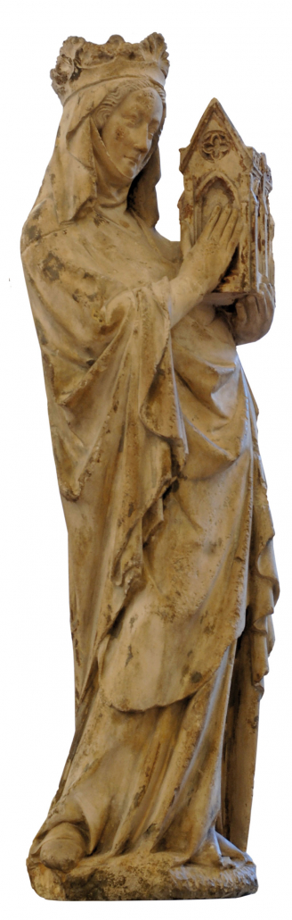 Statue der Königin Johanna I. von Navarra als Stifterin